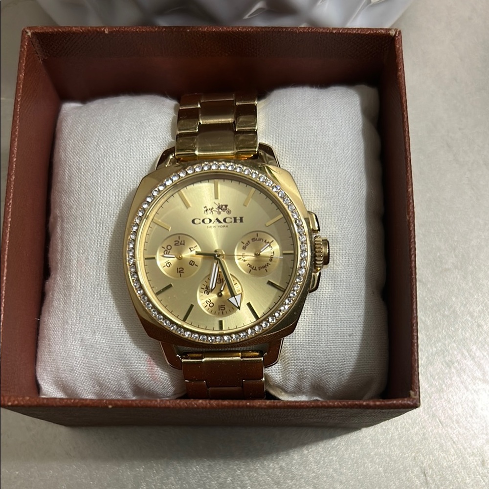 Coach Gold Women's Watch with Crystal Accents